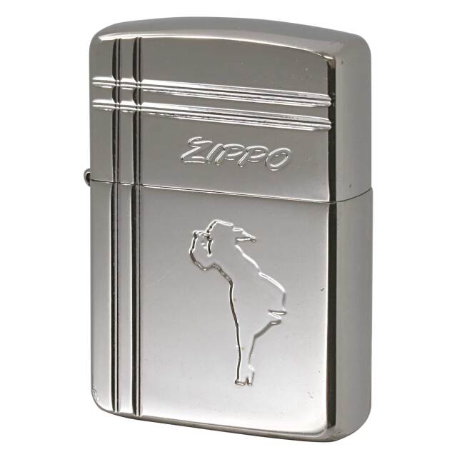 絶版/ヴィンテージ Zippo ジッポー 中古 2003年製造 ARMOR アーマー WINDY ウインディ 格子柄 SV  [B]使用感ありやや傷汚れあり