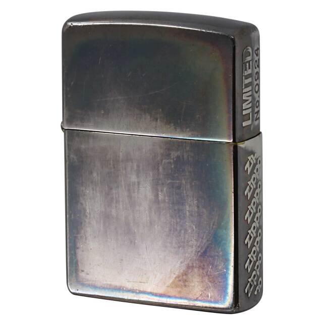 絶版/ヴィンテージ Zippo ジッポー 中古 1999年製造 LIMITED サイド ZIPPOロゴ シリアルNo.0924  [C]使用感あり傷汚れあり