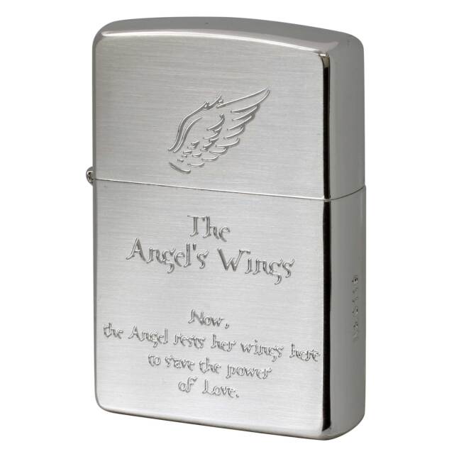 絶版/ヴィンテージ Zippo ジッポー 中古 2002年製造 エンジェルウイング The Angel's Wings Limted Edition SV No.0119  [N]未使用・新品