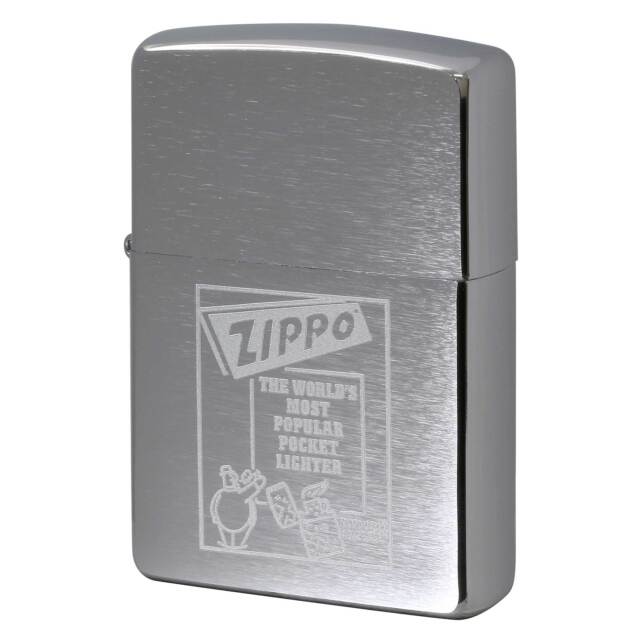 絶版/ヴィンテージ Zippo ジッポー 中古 2006年製造 広告デザイン The World's most popular pocket lighter  [N]未使用・新品