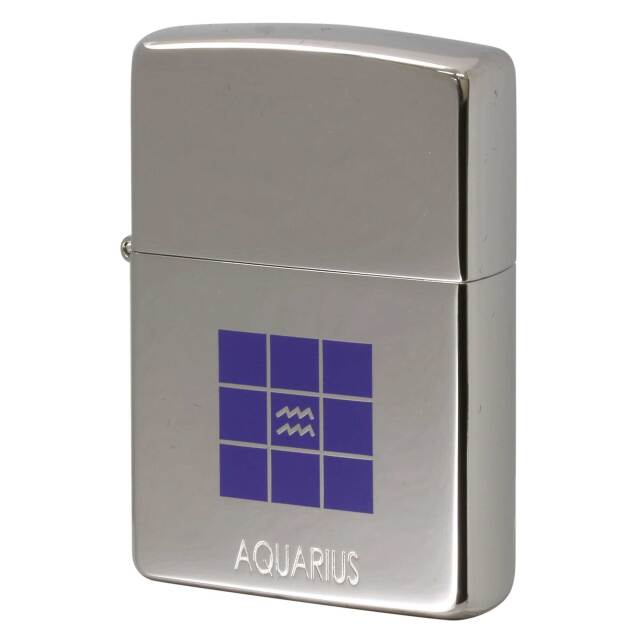 絶版/ヴィンテージ Zippo ジッポー 中古 2003年製造 AQUARIUS 水瓶座  [N]未使用・新品