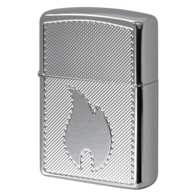 絶版/ヴィンテージ Zippo ジッポー 中古 2005年製造 アーマー アイコンフレイム メッシュ ARMOR LOGO Flame Mesh  [N]未使用・新品