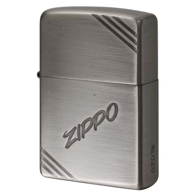 絶版/ヴィンテージ Zippo ジッポー 中古 2007年製造 ZIPPO LOGO ジッポロゴ ダイヤゴナルライン Ni古美 No.020  [S]ほぼ新品同様