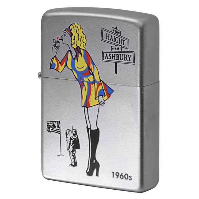 絶版/ヴィンテージ Zippo ジッポー 中古 2008年製造 Windy Girl 1960s 20244  [N]未使用・新品