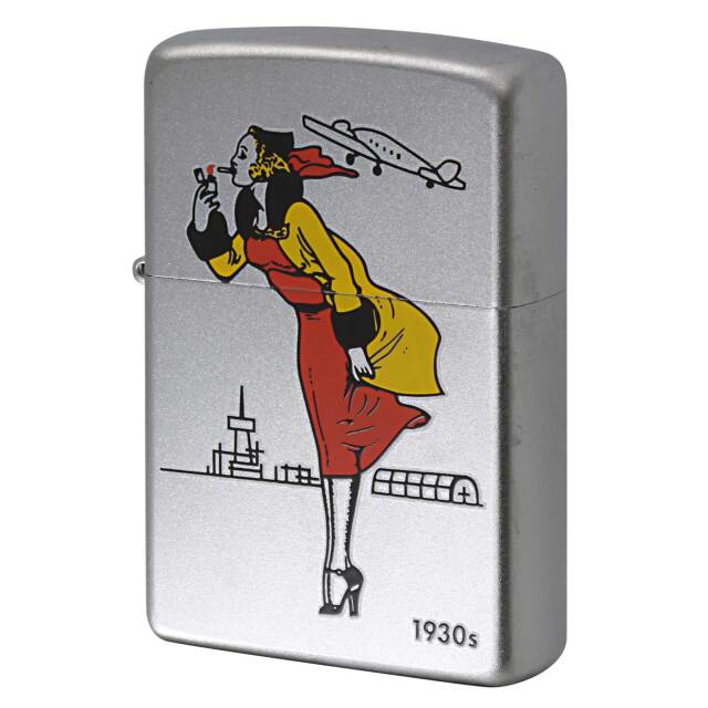 絶版/ヴィンテージ Zippo ジッポー 中古 2007年製造 Windy Girl 1930s 24385  [N]未使用・新品