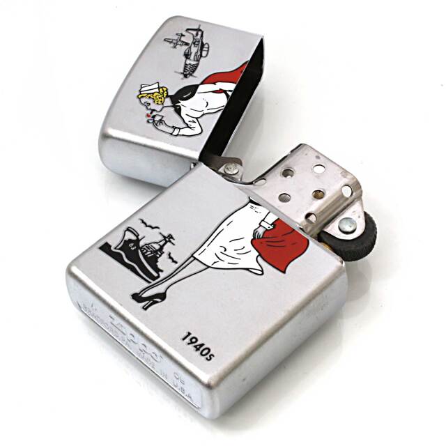 絶版/ヴィンテージ Zippo ジッポー 中古 2008年製造Windy Girl 1940s