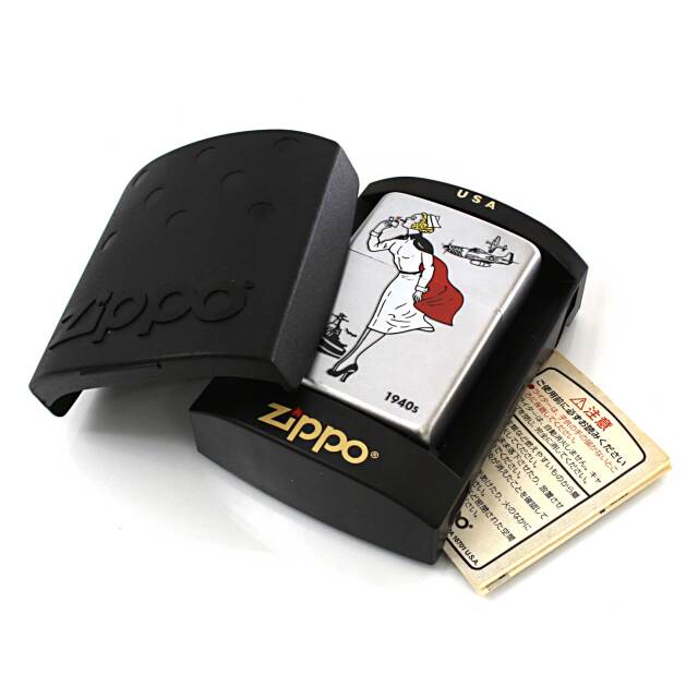 絶版/ヴィンテージ Zippo ジッポー 中古 2008年製造Windy Girl 1940s