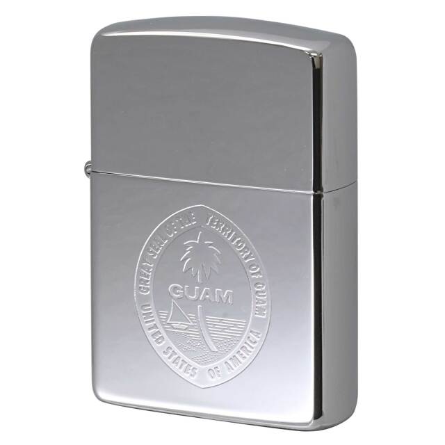絶版/ヴィンテージ Zippo ジッポー 中古 1990年製造 グアム国章 great seal of the territory of guam united states of america  [S]ほぼ新品同様
