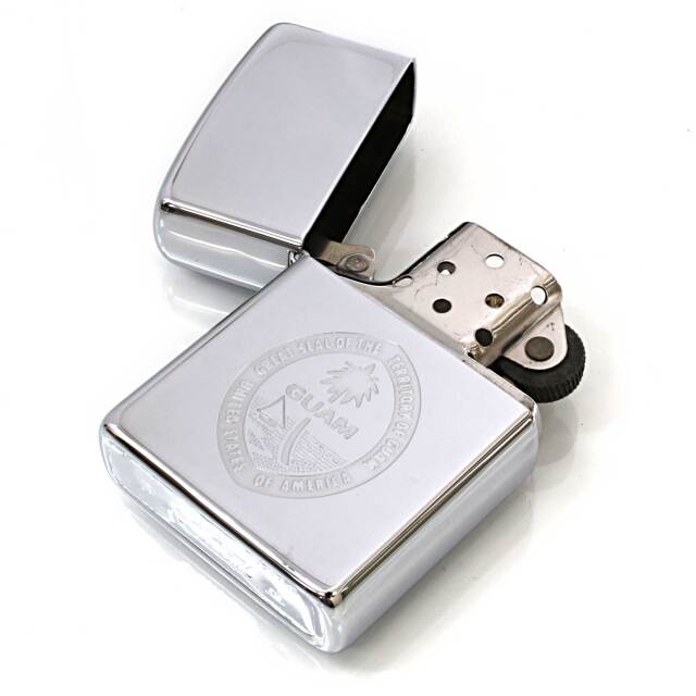 絶版/ヴィンテージ Zippo ジッポー 中古 1990年製造グアム国章 great