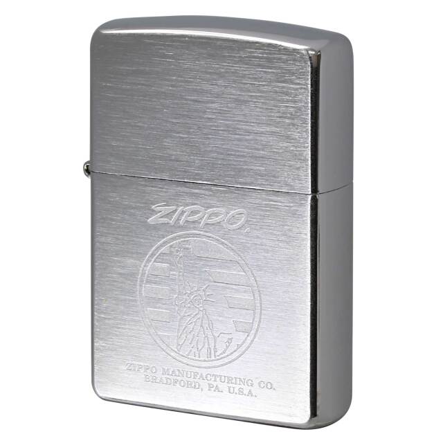 絶版/ヴィンテージ Zippo ジッポー 中古 2004年製造 ZIPPO LOGO ジッポロゴ 自由の女神像  [N]未使用・新品