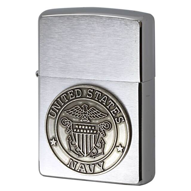 絶版/ヴィンテージ Zippo ジッポー 中古 2007年製造 アメリカ海軍 UNITED STATES NAVY Metal  [N]未使用・新品