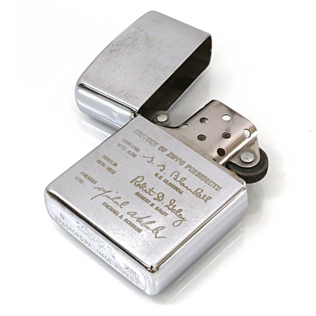 絶版/ヴィンテージ Zippo ジッポー 中古 1997年製造歴代社長サイン