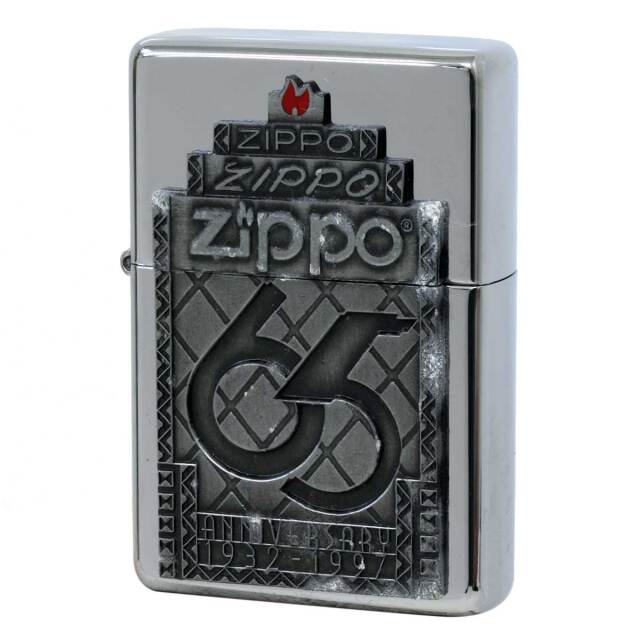 絶版/ヴィンテージ Zippo ジッポー 中古 1997年製造 65th Anniversary Commemorative 1997 Limited Edition フラットトップ  [S]ほぼ新品同様