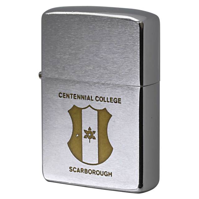 絶版/ヴィンテージ Zippo ジッポー 中古 1970年代製造 Centennial College センテニアル大学  [C]使用感あり傷汚れあり