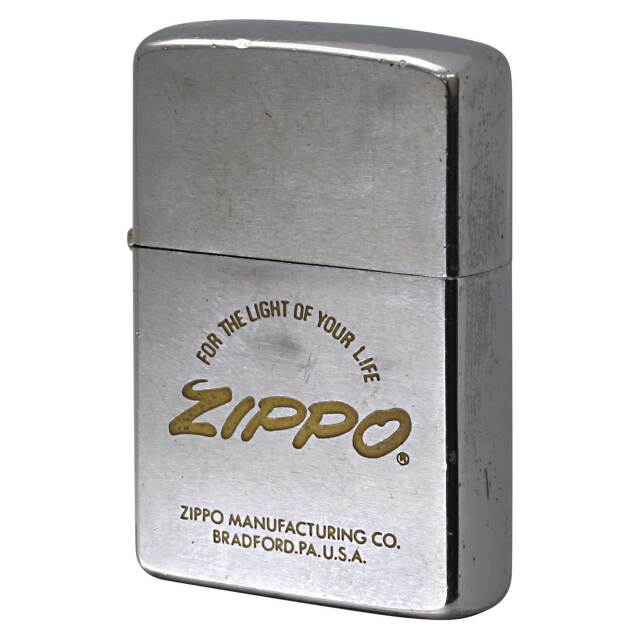 絶版/ヴィンテージ Zippo ジッポー 中古 1982年製造 ZIPPO LOGO FOR THE LIGHT OF YOUR LIFE  [C]使用感あり傷汚れあり