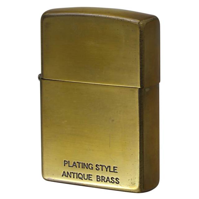 絶版/ヴィンテージ Zippo ジッポー 中古 2002年製造 PLATING STYLE ANTOQNE BRASS  [B]使用感ありやや傷汚れあり