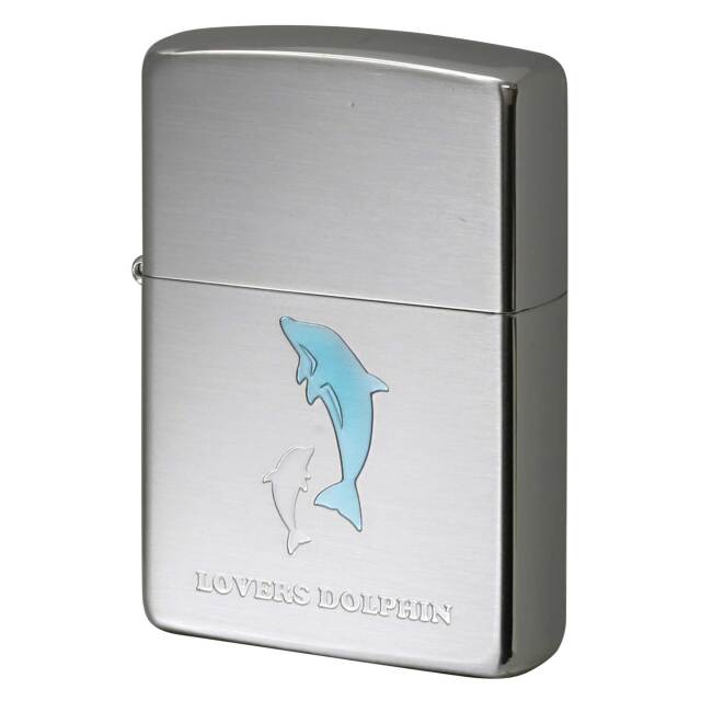 絶版/ヴィンテージ Zippo ジッポー 中古 2019年製造 ラバーズドルフィン ブルー LOVERS DOLPHIN 63400298  [S]ほぼ新品同様
