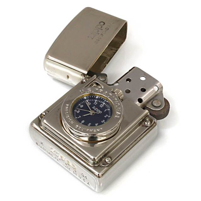絶版/ヴィンテージ Zippo ジッポー 中古 2004年製造TIME LITE タイム