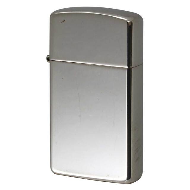 絶版/ヴィンテージ Zippo ジッポー 中古 1993年製造 スリム 純銀 スターリングシルバー 925 鏡面  [B]使用感ありやや傷汚れあり