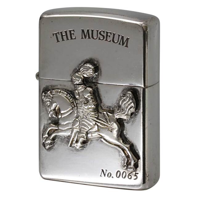 絶版/ヴィンテージ Zippo ジッポー 中古 1994年製造 THE MUSEUM CAVALRYMAN 馬上の胸甲騎兵 No.0065  [C]使用感あり傷汚れあり