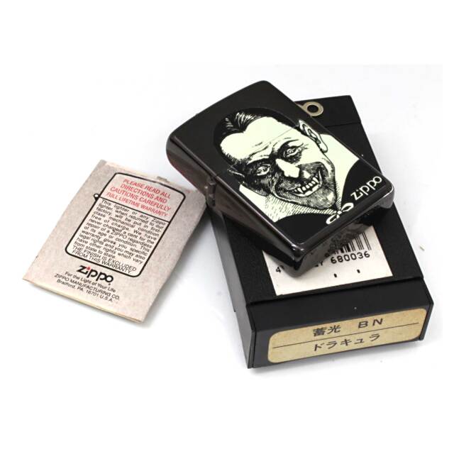 絶版/ヴィンテージ Zippo ジッポー 中古 1994年製造蓄光 ドラキュラ BN