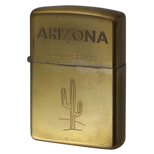 絶版/ヴィンテージ Zippo ジッポー 中古 1992年製造 アリゾナ ソリッドブラス   [C]使用感あり傷汚れあり