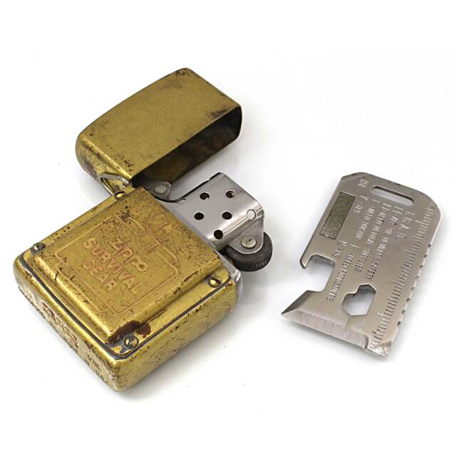 絶版/ヴィンテージ Zippo ジッポー 中古 1992年製造SURVIVAL GEAR