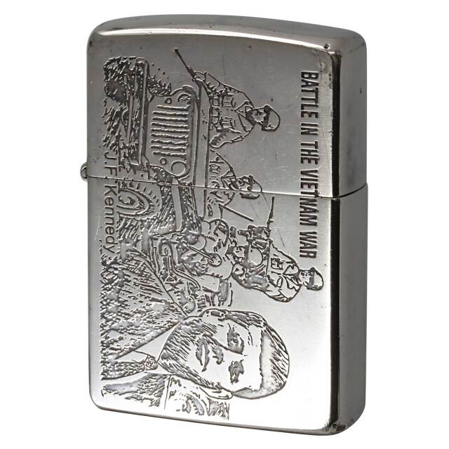 絶版/ヴィンテージ Zippo ジッポー 中古 1994年製造JFケネディ BATTLE