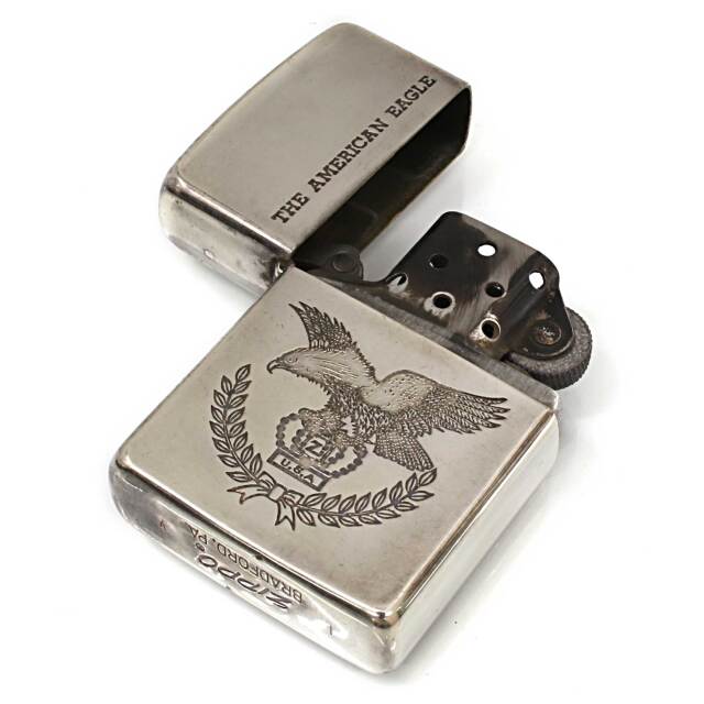絶版/ヴィンテージ Zippo ジッポー 中古 1989年製造THE AMERICAN EAGLE