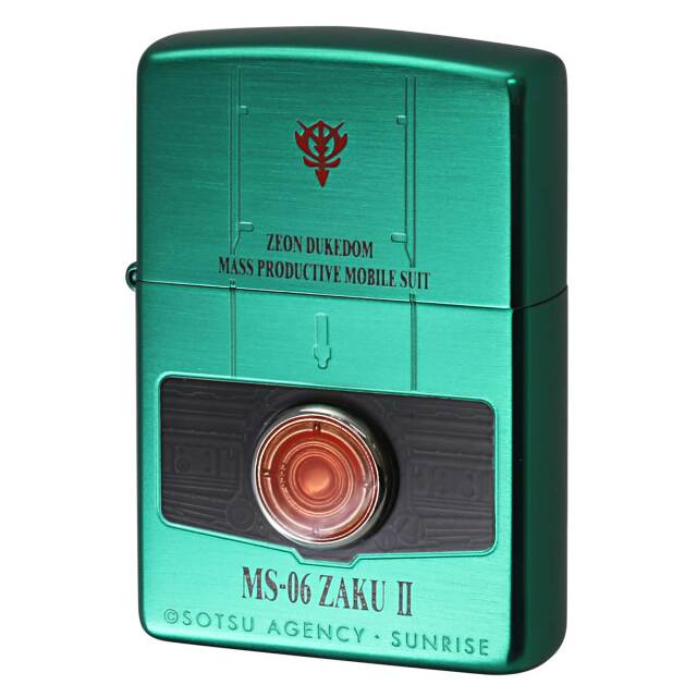 絶版/ヴィンテージ Zippo ジッポー 中古 2001年製造 機動戦士ガンダム MS-06ザクII No.2 モノアイ ジオン軍  [N]未使用・新品