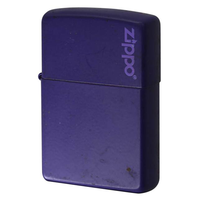 絶版/ヴィンテージ Zippo ジッポー 中古 2003年製造 パープル マット ジッポ ロゴ Purple Matte Zippo Logo 237ZL  [B]使用感ありやや傷汚れあり