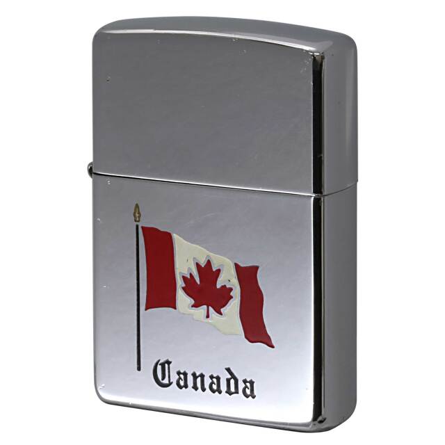 絶版/ヴィンテージ Zippo ジッポー 中古 1999年製造 カナダ製造 Canada カナダ国旗  [B]使用感ありやや傷汚れあり
