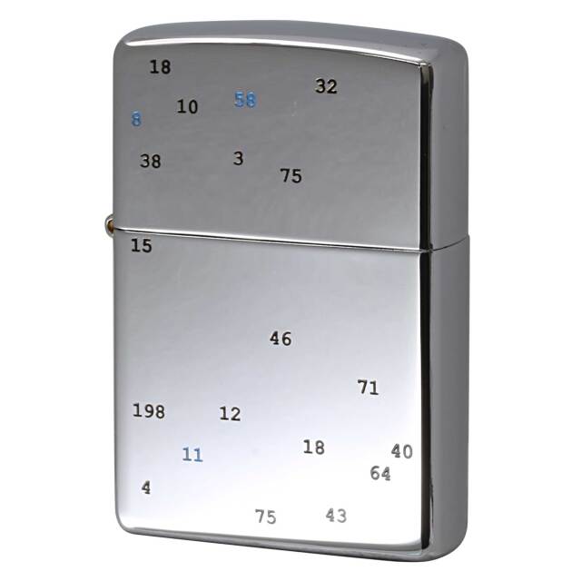 絶版/ヴィンテージ Zippo ジッポー 中古 2001年製造 ZIPPO Paul Smith ポール・スミス 試作品 Random Number ランダム数字  [S]ほぼ新品同様