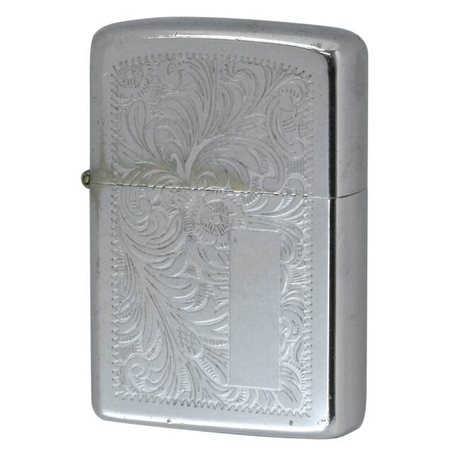 絶版/ヴィンテージ Zippo ジッポー 中古 1981年製造 Venetian High Polish Chrome 352  [C]使用感あり傷汚れあり