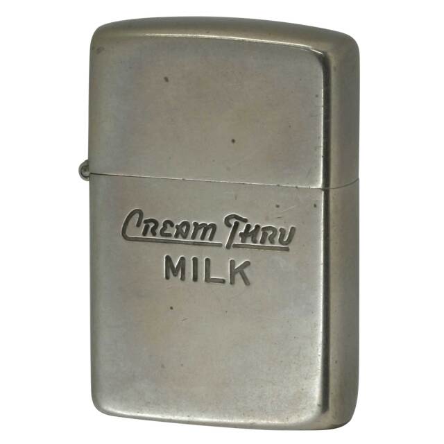 絶版/ヴィンテージ Zippo ジッポー 中古 1937年製造 CREAM THRU MILK  [C]使用感あり傷汚れあり