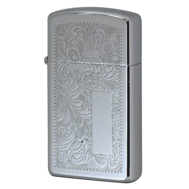 絶版/ヴィンテージ Zippo ジッポー 中古 1978年製造 SLIM Venetian High Polish Chrome 1652  [B]使用感ありやや傷汚れあり