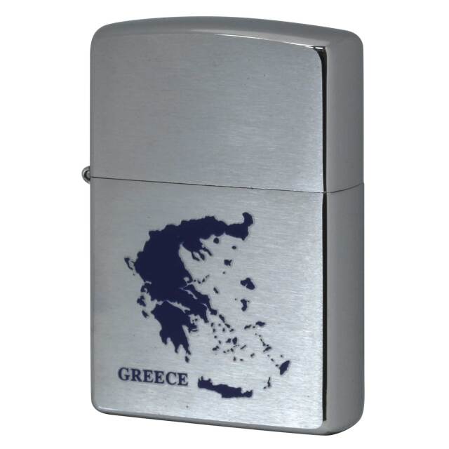絶版/ヴィンテージ Zippo ジッポー 中古 2003年製造 Greece MAP  [N]未使用・新品