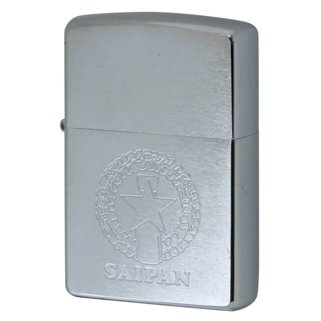 絶版/ヴィンテージ Zippo ジッポー 中古 2000年製造 SAIPAN 北マリアナ諸島の旗のロゴ  [A]使用感少なく状態が良い
