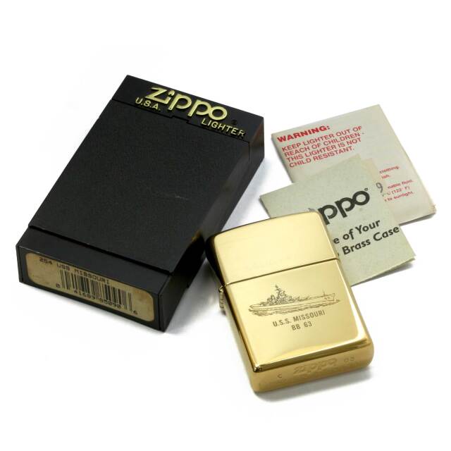 絶版/ヴィンテージ Zippo ジッポー 中古 2003年製造254 USS MISSOURI