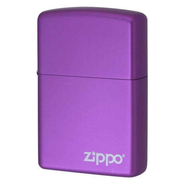 絶版/ヴィンテージ Zippo ジッポー 中古 2003年製造 New Face Aluminum アルミ巻き　パープル  [S]ほぼ新品同様