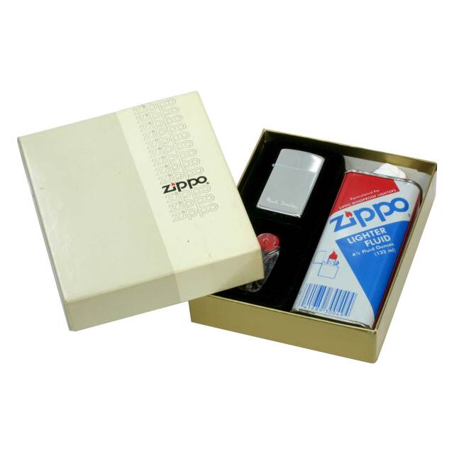 絶版/ヴィンテージ Zippo ジッポー 中古 1995年製造 Paul Smith スリム ギフトセット オイル フリント付属  [S]ほぼ新品同様