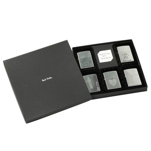 絶版/ヴィンテージ Zippo ジッポー 中古 2000年製造 Paul Smith ZIPPO 5個セット Best Wishes from Paul Smith Collection  [S]ほぼ新品同様