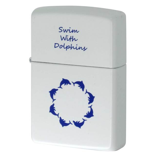 絶版/ヴィンテージ Zippo ジッポー 中古 2019年製造 ZIPPO Swim With Dolphins  [A]使用感少なく状態が良い