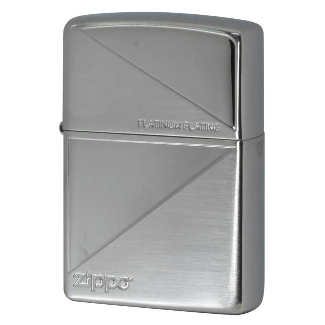 絶版/ヴィンテージ Zippo ジッポー 中古 2023年製造 プラチナメッキ サテーナ＆ポリッシュ仕上げ MSC-PT2  [A]使用感少なく状態が良い