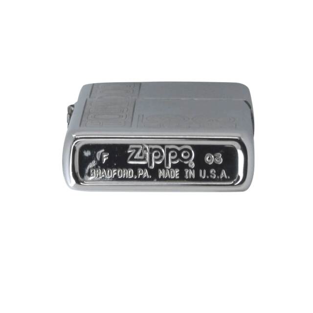 zippo 大阪 スワップミート 前面加工 シルバー 希少モデル 2003年製 絶版/ヴィンテージ Zippo ジッポー 中古 2003年製造大阪スワップ
