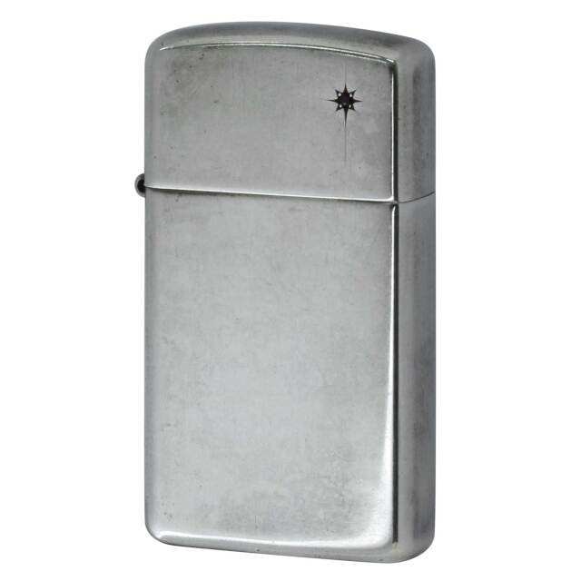 絶版/ヴィンテージ Zippo ジッポー 中古 2002年製造 Sterling Silver スリム 純銀 ルビー  [C]使用感あり傷汚れあり