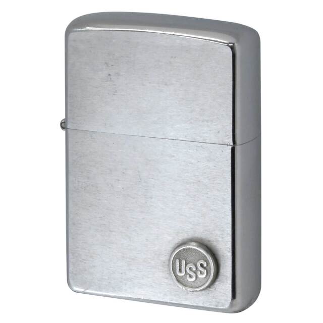 絶版/ヴィンテージ Zippo ジッポー 中古 1976年製造 U.S.S USスチール メタル貼り  [B]使用感ありやや傷汚れあり