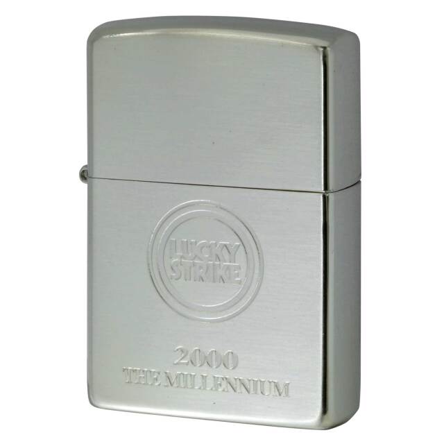 絶版/ヴィンテージ Zippo ジッポー 中古 1999年製造 LUCKY STRIKE 2000 THE MILLENNIUM ラッキーストライク オイルタンク付き  [N]未使用・新品