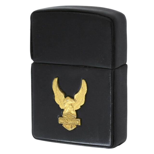 絶版/ヴィンテージ Zippo ジッポー 中古 製造年不明 Harley Davidson ハーレーダビッドソン 革巻き  [A]使用感少なく状態が良い