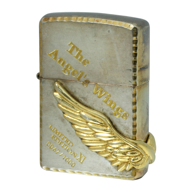 絶版/ヴィンテージ Zippo ジッポー 中古 2010年製造 限定1,000個 The Angels Wings エンジェルウイング GD  [C]使用感あり傷汚れあり